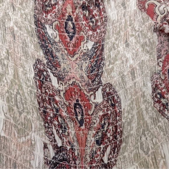 NWOT Vintage American Blues size small Yamelyn Smocked Off the shoulder top BOHO - Picture 7 of 7